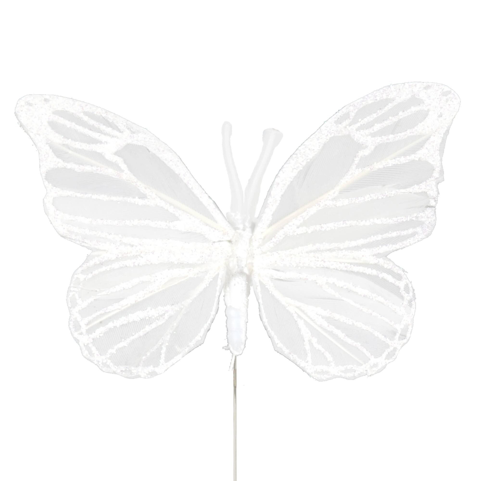 8 Packs: 5ct. (40 total) 4" White Feather Butterflies by Ashland®